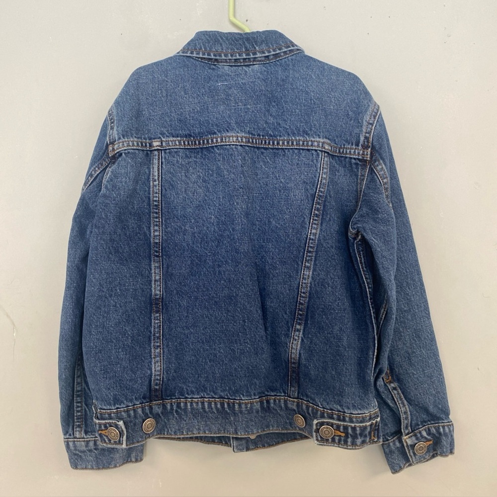 Old Navy Non-Stretch Jean Trucker Jacket Boy Size Medium (8) Medium Wash Cotton - Picture 3 of 8